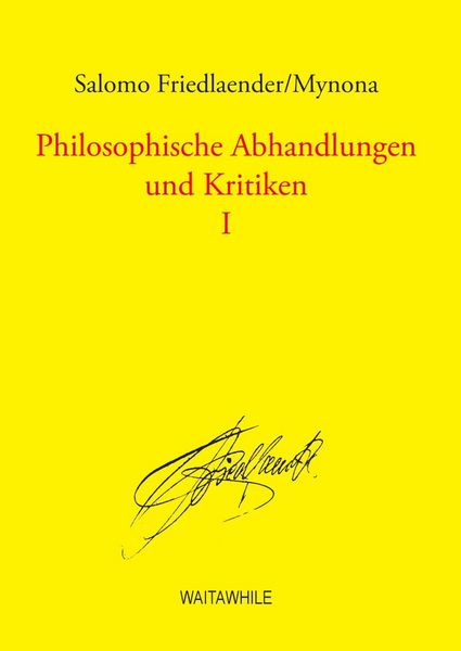 Produktbild: Philosophische Abhandlungen und Kritiken 1