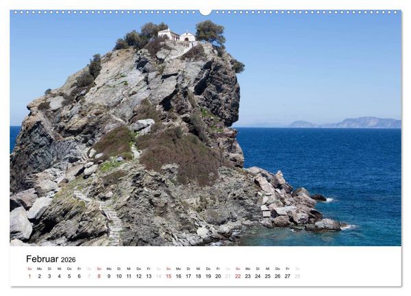 Produktbild: Al&oacute;nnisos, Ski&aacute;thos, Sk&oacute;pelos (Wandkalender 2026 DIN A2 quer), CALVENDO Monatskalender