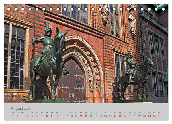 Produktbild: Hansestadt Bremen (Tischkalender 2026 DIN A5 quer), CALVENDO Monatskalender