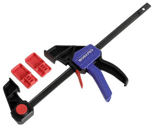 Produktbild: WorkPro WP232040 Einhandzwinge Produktabmessung, L&auml;nge: 300mm