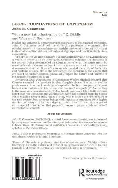 Produktbild: Legal Foundations of Capitalism