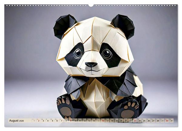 Produktbild: Wilde Origami Tiere (hochwertiger Premium Wandkalender 2026 DIN A2 quer), Kunstdruck in Hochglanz
