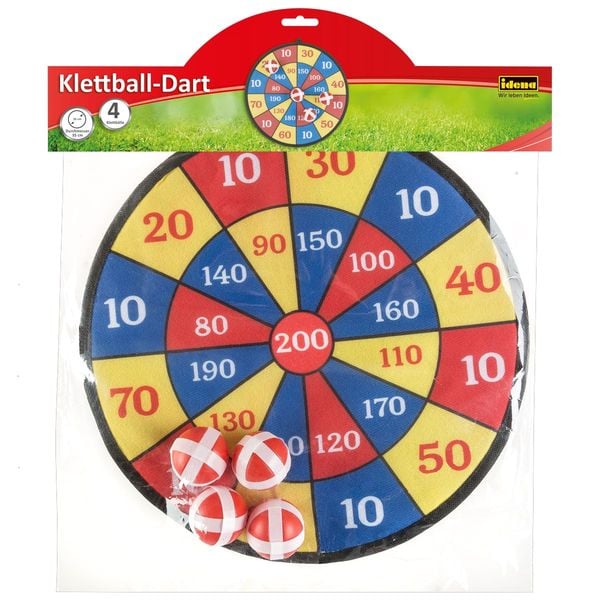 Idena Klettball Dart mit 4 Klettbällen Ø35cm