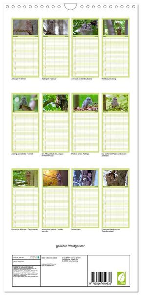 Produktbild: Familienplaner 2026 - geliebte Waldgeister mit 5 Spalten (Wandkalender, 21 x 45 cm) CALVENDO