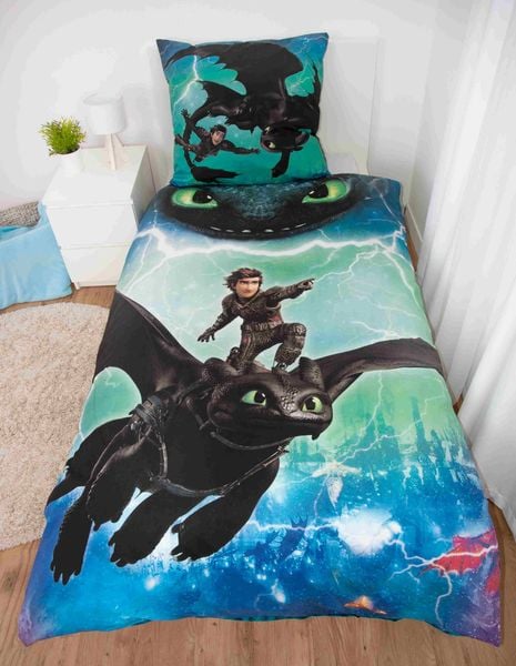 Produktbild: Dragons 4426223050 - Bettw&auml;sche , 80x80 cm + 135x200 cm, 100% Baumwolle
