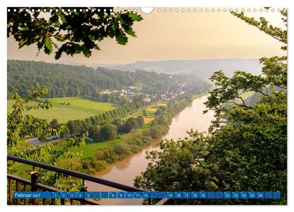 Produktbild: Die Obere Weser - von Bad Karlshafen bis Hameln (Wandkalender 2027 DIN A3 quer), CALVENDO Monatskalender