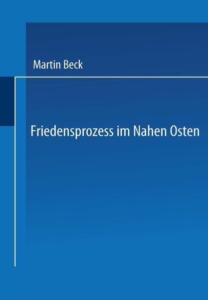 Produktbild: Friedensprozess im Nahen Osten