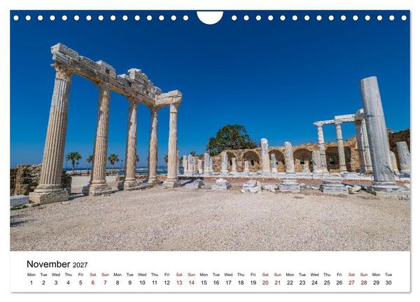 Produktbild: TURKISH RIVIERA Ancient echoes and azure coasts (Wall Calendar 2027 DIN A4 landscape), CALVENDO 12 Month Wall Calendar