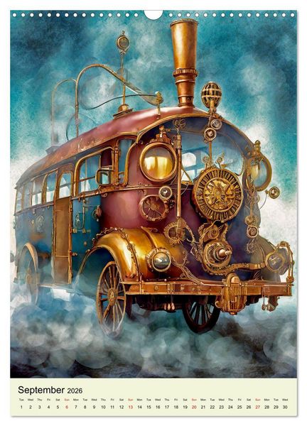 Produktbild: Retro Rides with Steam and Steel (Wall Calendar 2026 DIN A3 portrait), CALVENDO 12 Month Wall Calendar