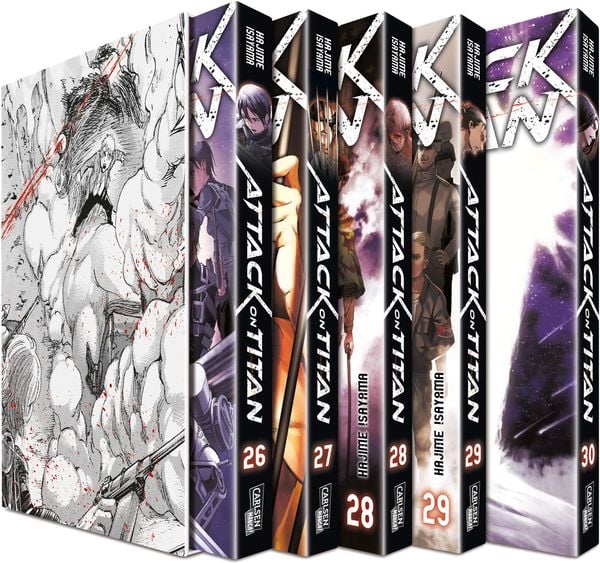 Produktbild: Attack on Titan, B&auml;nde 26-30 im Sammelschuber mit Extra