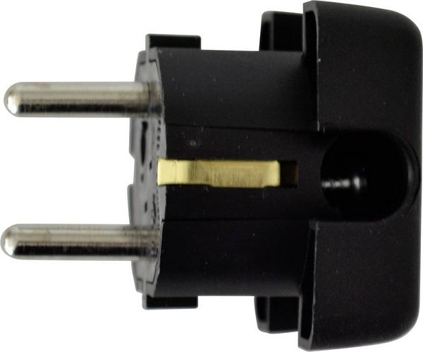 Produktbild: N & L 17839 Schutzkontakt-Flachstecker Kunststoff 230V Schwarz