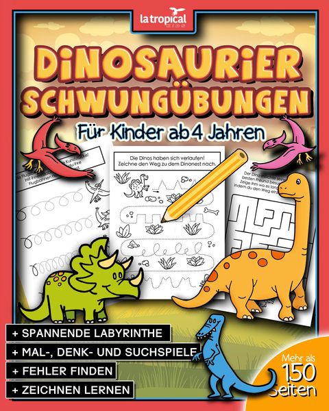 Dinosaurier Schwungübungen Ab 4 Jahren Von David Ludwig - Buch | Thalia