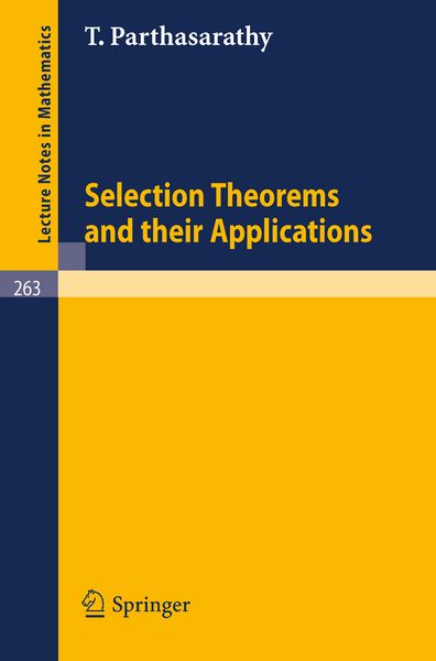 Produktbild: Selection Theorems and Their Applications