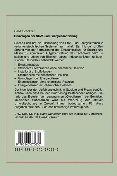 Produktbild: Grundlagen der Stoff- und Energiebilanzierung