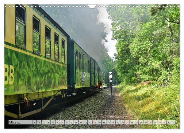 Produktbild: Mit Dampf &uuml;ber die Insel R&uuml;gen (Wandkalender 2027 DIN A3 quer), CALVENDO Monatskalender