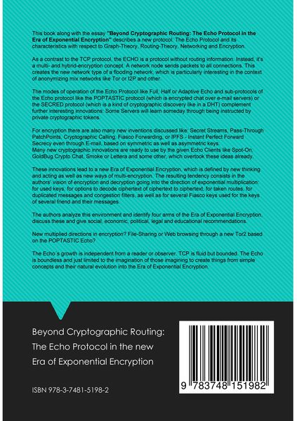 Produktbild: Beyond Cryptographic Routing: The Echo Protocol in the new Era of Exponential Encryption (EEE)