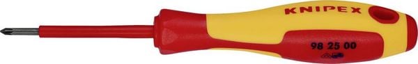 Produktbild: Knipex 98 25 00 VDE Kreuzschlitz-Schraubendreher PZ 0 Klingenl&auml;nge: 60mm DIN EN 60900