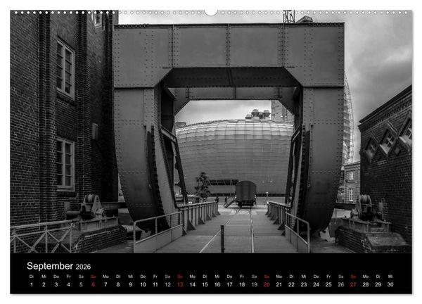 Produktbild: Bremerhaven - Blickpunkte Schwarzwei&szlig; (Wandkalender 2026 DIN A2 quer), CALVENDO Monatskalender