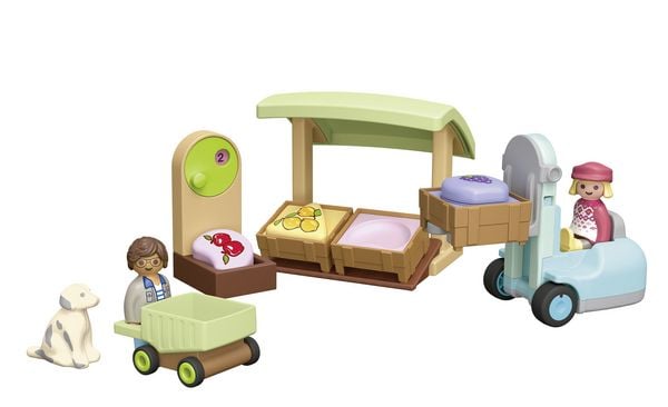 Produktbild: 71691 JUNIOR Bio-Marktstand & Gabelstapler