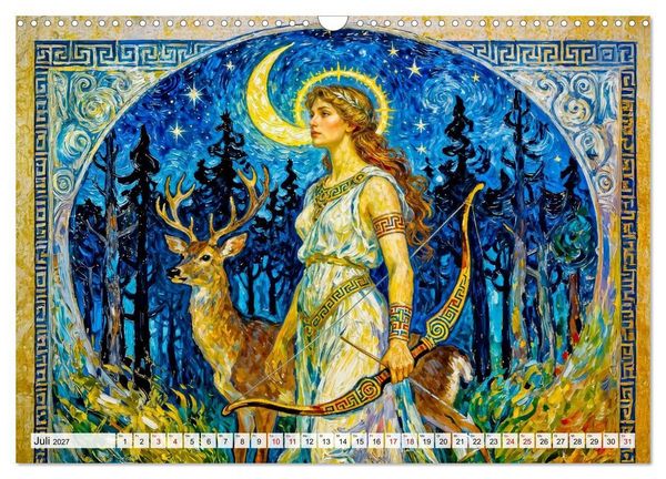 Produktbild: Die G&ouml;tter des Olymps - Die G&ouml;tter der Antike in epischen Bildern (Wandkalender 2027 DIN A3 quer), CALVENDO Monatskalender