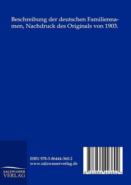 Produktbild: Die Deutschen Familiennamen