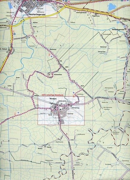 Produktbild: Esens, KVplan, Radkarte/Freizeitkarte/Stadtplan, 1:25.000 / 1:15.000 / 1:5.000