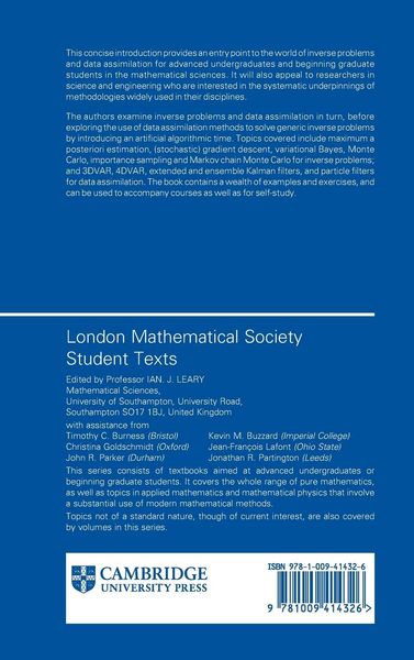 Produktbild: Inverse Problems and Data Assimilation