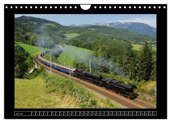 Produktbild: Eisenbahndampfromantik (Wandkalender 2026 DIN A4 quer), CALVENDO Monatskalender