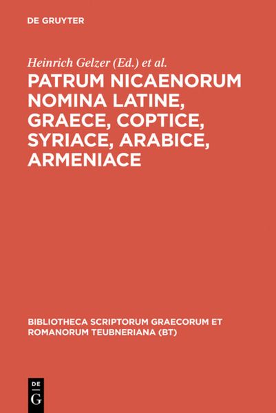 Produktbild: Patrum Nicaenorum nomina Latine, Graece, Coptice, Syriace, Arabice, Armeniace
