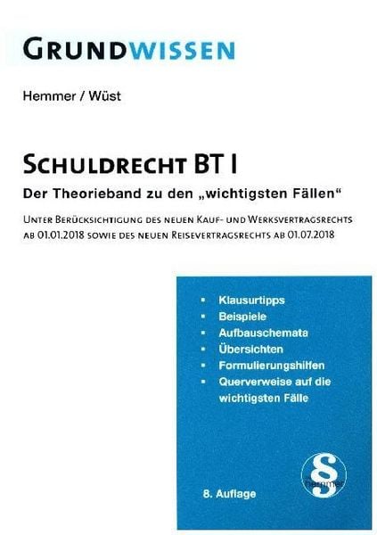Produktbild: Grundwissen Schuldrecht BT I