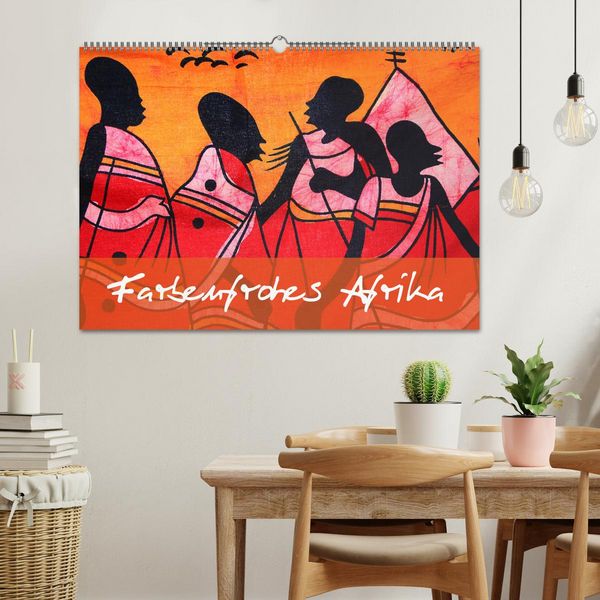 Produktbild: Farbenfrohes Afrika (Wandkalender 2026 DIN A2 quer), CALVENDO Monatskalender