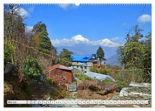 Produktbild: Wohnen im HIMALAYA (Wandkalender 2026 DIN A2 quer), CALVENDO Monatskalender