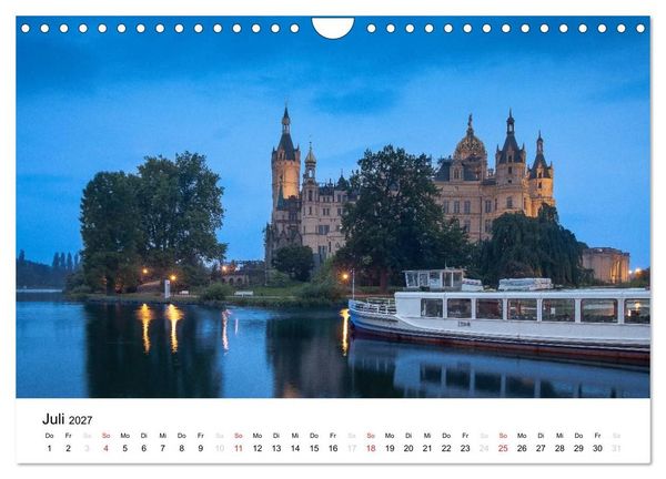 Produktbild: Schweriner M&auml;rchenschloss (Wandkalender 2027 DIN A4 quer), CALVENDO Monatskalender