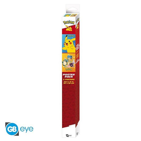 Produktbild: POKEMON Set 2 Chibi Posters - Farbige Charaktere (52x38)