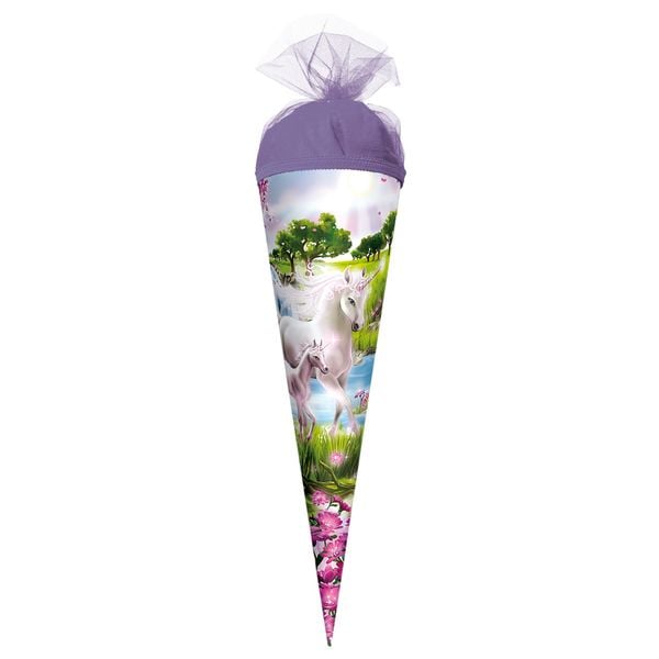 Produktbild: Motiv-Schult&uuml;te 35cm, Einhorn m. Fohlen