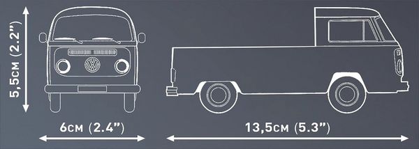 Produktbild: COBI 24618 - Volkswagen T2a Pritschenwagen, Bausatz 1:35, 151 Klemmbausteine