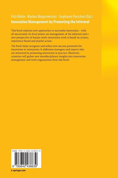 Produktbild: Innovation Management by Promoting the Informal