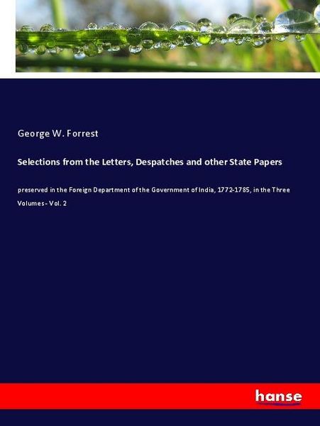 Produktbild: Selections from the Letters, Despatches and other State Papers