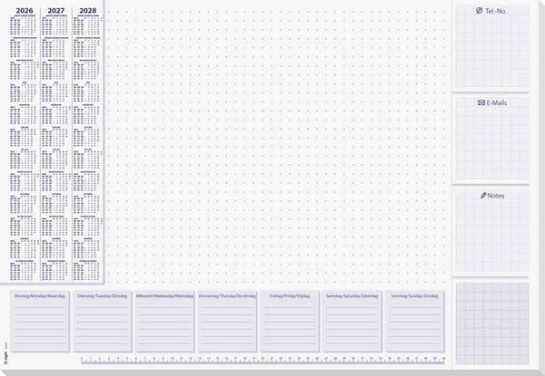 Sigel H6355 Schreibunterlage Papier Wochenplan (B x H) 59.50 cm x 41 cm 2026, 2027, 2028 30 Blatt