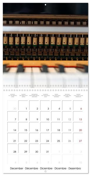 Produktbild: Moments de Piano (Calendrier mural carr&eacute; 2026 30x30 cm) Calendrier double avec une page pour vos prises de notes