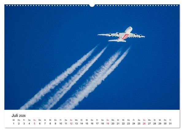 Produktbild: Airbus A380 Superjumbo 2026 (hochwertiger Premium Wandkalender 2026 DIN A2 quer), Kunstdruck in Hochglanz