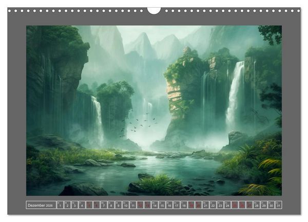 Produktbild: Tr&auml;umereien in Gr&uuml;n (Wandkalender 2026 DIN A3 quer), CALVENDO Monatskalender