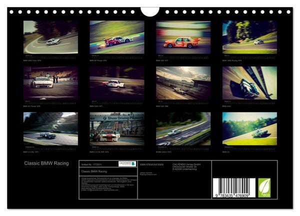 Produktbild: Classic BMW Racing (Wandkalender 2025 DIN A4 quer), CALVENDO Monatskalender