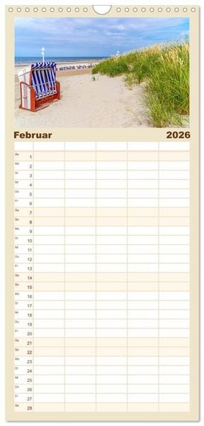 Produktbild: Familienplaner 2026 - NORDERNEY - Meine Liebe zur Nordseeinsel mit 5 Spalten (Wandkalender, 21 x 45 cm) CALVENDO