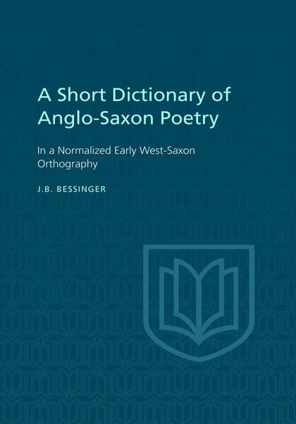 Produktbild: A Short Dictionary of Anglo-Saxon Poetry