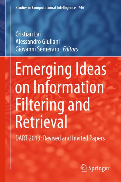 Produktbild: Emerging Ideas on Information Filtering and Retrieval