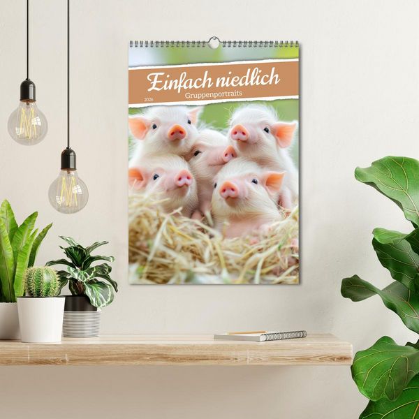 Produktbild: Einfach niedlich - Gruppenportraits (Wandkalender 2026 DIN A3 hoch), CALVENDO Monatskalender