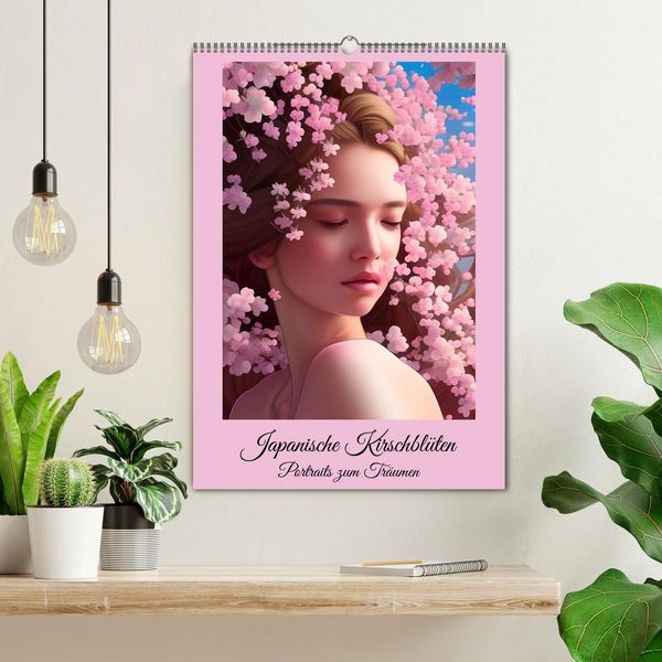 Produktbild: Japanische Kirschbl&uuml;ten - Portraits zum Tr&auml;umen (Wandkalender 2026 DIN A2 hoch), CALVENDO Monatskalender