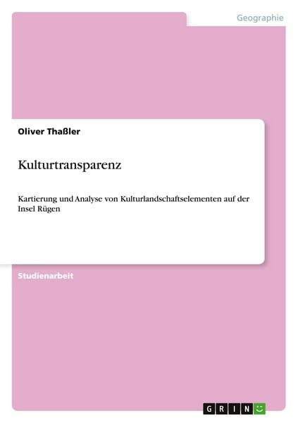 Produktbild: Kulturtransparenz