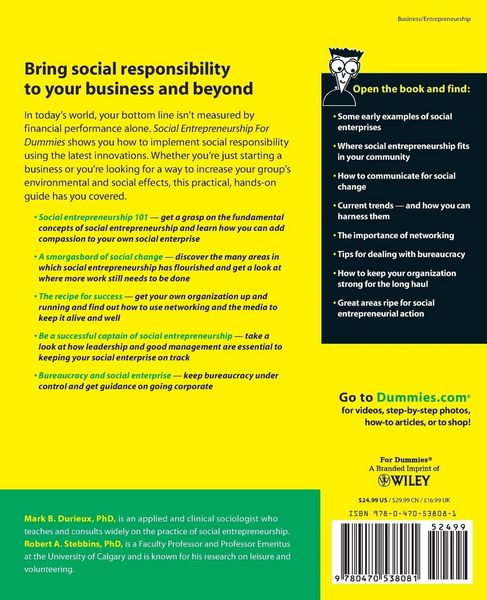Produktbild: Social Entrepreneurship for Dummies